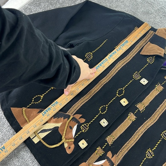 NWT Dont Mess With Texas Button Up Blazer Jacket Black Horse Equestrian Womens M - Picture 4 of 12